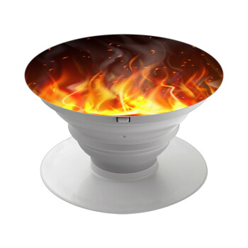 Fire&Flames, Phone Holders Stand  White Hand-held Mobile Phone Holder
