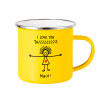 Yellow Enamel Metallic Cup 360ml