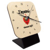 Quartz Table clock in natural wood (10cm)