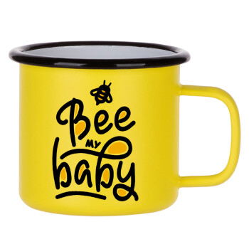 Bee my BABY!!!, Κούπα Μεταλλική εμαγιέ ΜΑΤ Κίτρινη 360ml