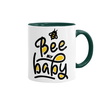 Bee my BABY!!!, Mug colored green, ceramic, 330ml