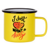 Metallic enamel MATT Yellow cup 360ml