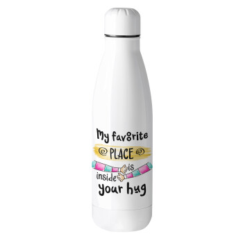 My favorite place is inside your HUG, Metal mug thermos (Stainless steel), 500ml