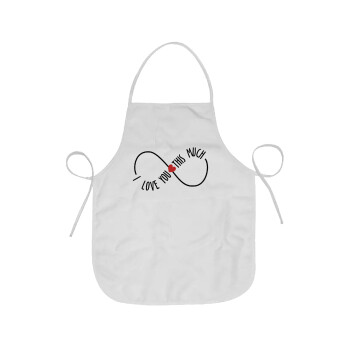 I Love you thisssss much (infinity), Chef Apron Short Full Length Adult (63x75cm)