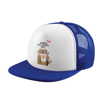 Παππού σε αγαπώ πολύ!, Καπέλο Soft Trucker με Δίχτυ Blue/White 