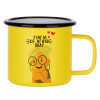 Metallic enamel MATT Yellow cup 360ml