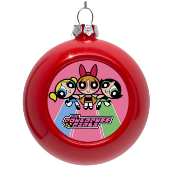 The powerpuff girls , Red Christmas tree ornament bauble 8cm