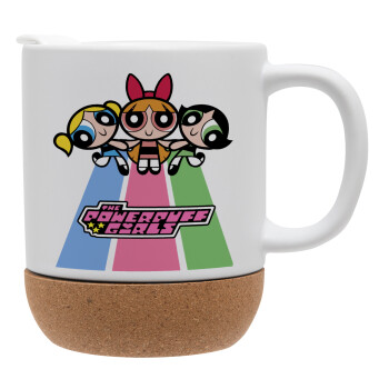 The powerpuff girls , Ceramic coffee mug Cork (MAT), 330ml (1pcs)