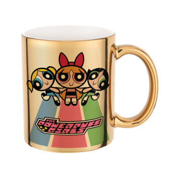 The powerpuff girls , Mug ceramic, gold mirror, 330ml