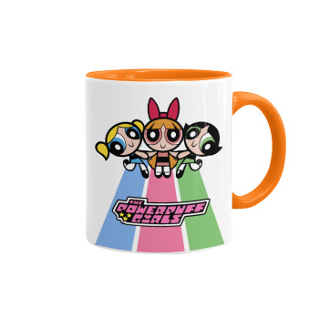 The powerpuff girls , Mug colored orange, ceramic, 330ml