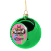 Green Christmas tree ornament ball 8cm