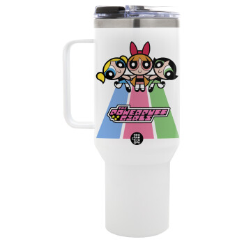 The powerpuff girls , Mega Tumbler με καπάκι, διπλού τοιχώματος (θερμό) 1,2L