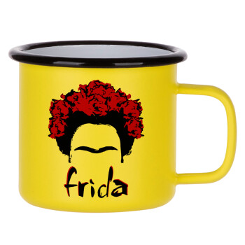 Frida, Metallic enamel MATT Yellow cup 360ml