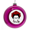 Purple Christmas tree ornament bauble 8cm