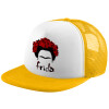 Adult Soft Trucker Hat with Yellow/White Mesh (POLYESTER, ADULT, UNISEX, ONE SIZE)