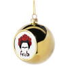 Golden Christmas tree ball ornament 8cm