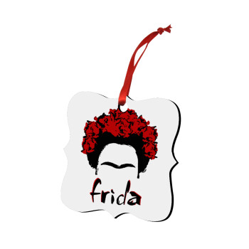 Frida, Christmas ornament polygon wooden 7.5cm