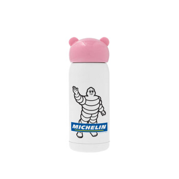 Michelin, Pink stainless steel thermal flask, 320ml