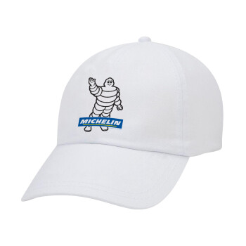 Michelin, Καπέλο Ενηλίκων Baseball Λευκό 5-φύλλο (POLYESTER, ΕΝΗΛΙΚΩΝ, UNISEX, ONE SIZE)