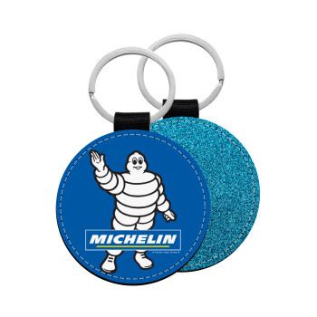 Michelin, Μπρελόκ Δερματίνη, στρογγυλό ΜΠΛΕ (5cm)