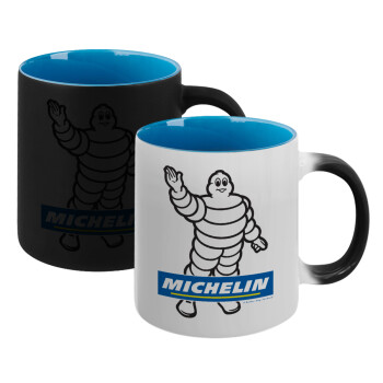 Michelin, Κούπα Μαγική εσωτερικό μπλε, κεραμική 330ml που αλλάζει χρώμα με το ζεστό ρόφημα (1 τεμάχιο)