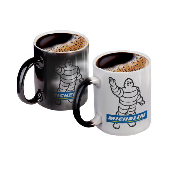 Michelin, Color changing magic Mug, ceramic, 330ml when adding hot liquid inside, the black colour desappears (1 pcs)