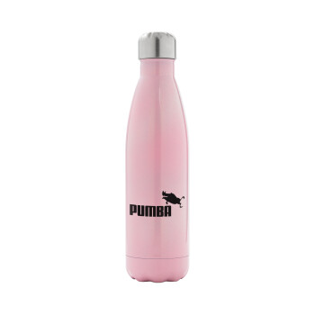 Pumba, Metal mug thermos Pink Iridiscent (Stainless steel), double wall, 500ml