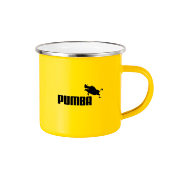 Pumba, Yellow Enamel Metallic Cup 360ml