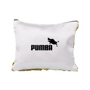 Pumba, Sequin Gold Pouch Cosmetic Bag