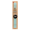 Easter Set, wooden keychain & aromatic flat Easter candle (30cm) (TURQUOISE)