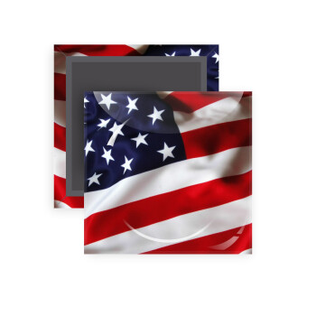 Σημαία Αμερικής, Μαγνητάκι ψυγείου τετράγωνο διάστασης 5x5cm
