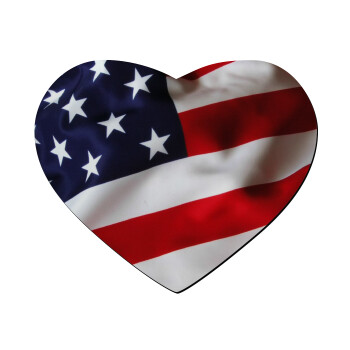 Σημαία Αμερικής, Mousepad καρδιά 23x20cm