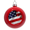 Red Christmas tree ornament bauble 8cm