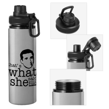 The office Michael That's what she said, Metallic water bottle with safety cap, 850ml aluminum