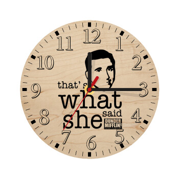 The office Michael That's what she said, Ρολόι τοίχου ξύλινο plywood (20cm)