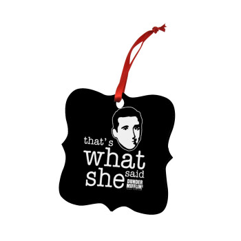 The office Michael That's what she said, Christmas ornament polygon wooden 7.5cm