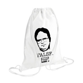 The office Dwight, Backpack pouch GYMBAG white (28x40cm)