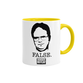 The office Dwight, Mug colored yellow, ceramic, 330ml