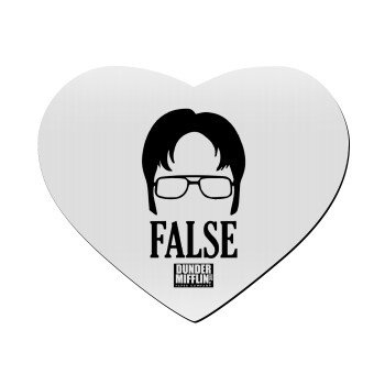 The office Dwight false, Mousepad heart 23x20cm