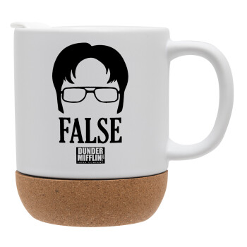 The office Dwight false, Ceramic coffee mug Cork (MAT), 330ml (1pcs)