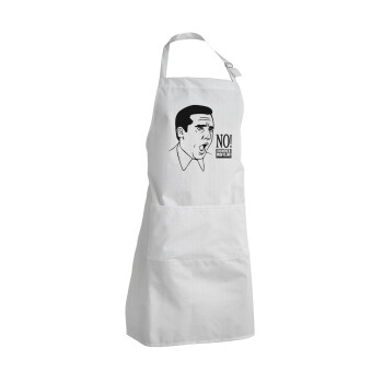 The office Michael NO!!!, Adult Chef Apron (with sliders and 2 pockets)
