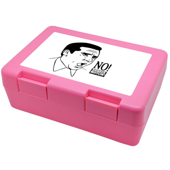 The office Michael NO!!!, Children's cookie container PINK 185x128x65mm (BPA free plastic)