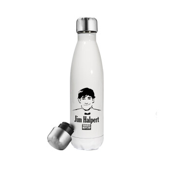 The office Jim Halpert, Metal mug thermos White (Stainless steel), double wall, 500ml