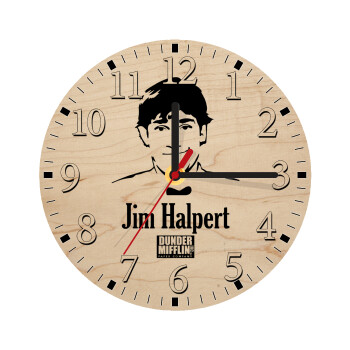 The office Jim Halpert, Ρολόι τοίχου ξύλινο plywood (20cm)