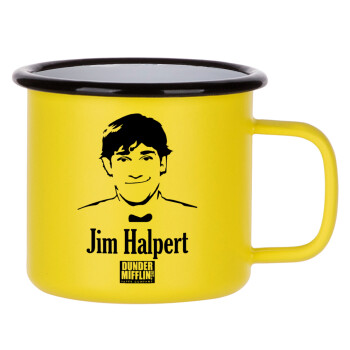 The office Jim Halpert, Metallic enamel MATT Yellow cup 360ml