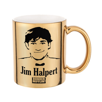 The office Jim Halpert, Mug ceramic, gold mirror, 330ml