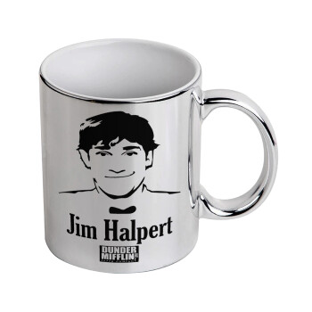 The office Jim Halpert, Mug ceramic, silver mirror, 330ml