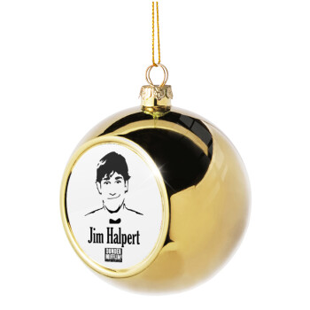 The office Jim Halpert, Golden Christmas tree ball ornament 8cm