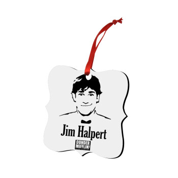 The office Jim Halpert, Christmas ornament polygon wooden 7.5cm