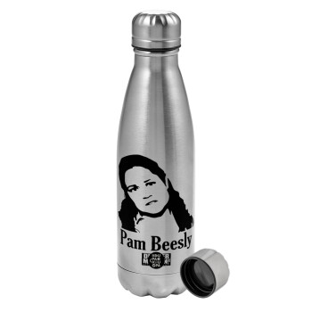 The office Pam Beesly, Metallic water bottle, stainless steel, 750ml